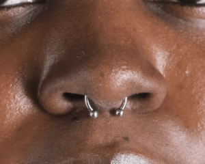 Septum Piercing with Titanium Jewelry Loveland Robert Chambers