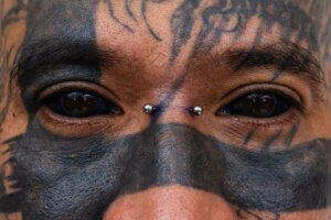 Bridge piercing titanium barbell Loveland Colorado